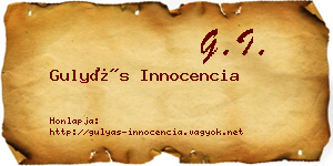 Gulyás Innocencia névjegykártya